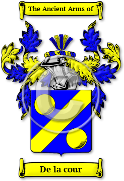 De la cour Family Crest Download (jpg) Legacy Series - 150 DPI